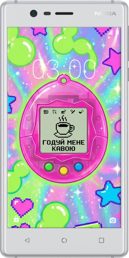 Силиконовый чехол Y2K Aesthetic Retro Pet: Годуй мене кавою для Nokia 3 - 6784u-818 изображение 