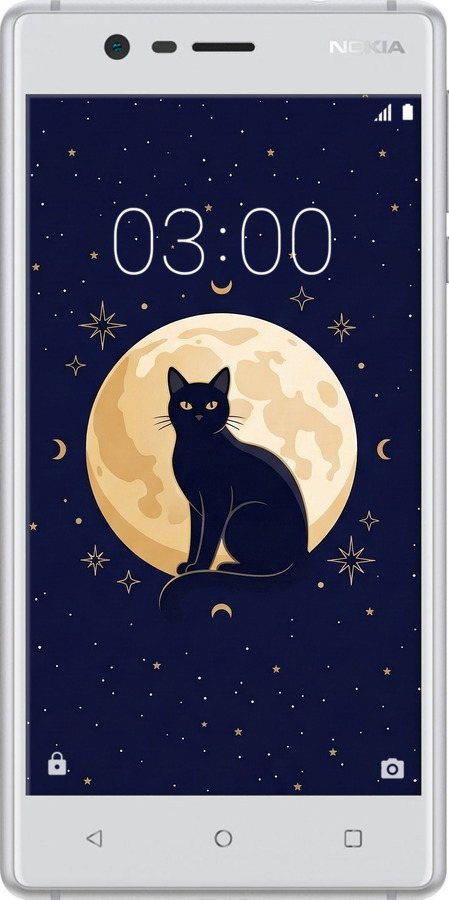 2D пластиковий чехол Cute Cat Celestial/Witchy для Nokia 3 - 6787t-818 изображение 