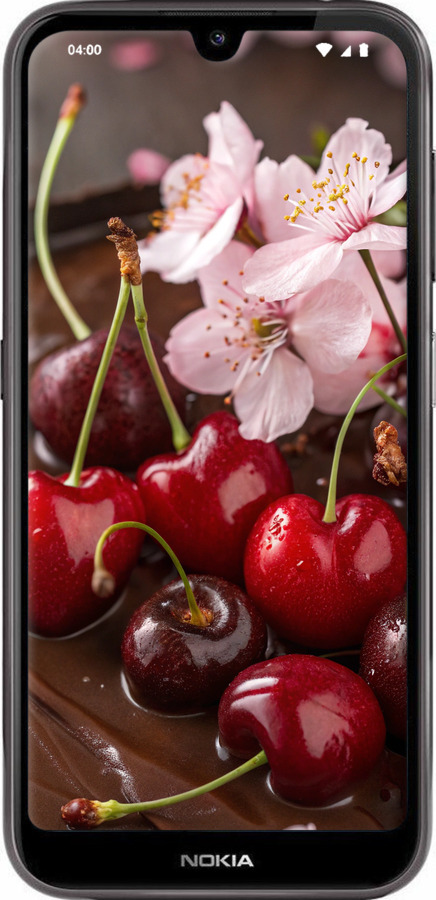Силіконовий чехол Вишня у шоколаді для Nokia 4.2 - 6698u-1680 изображение 