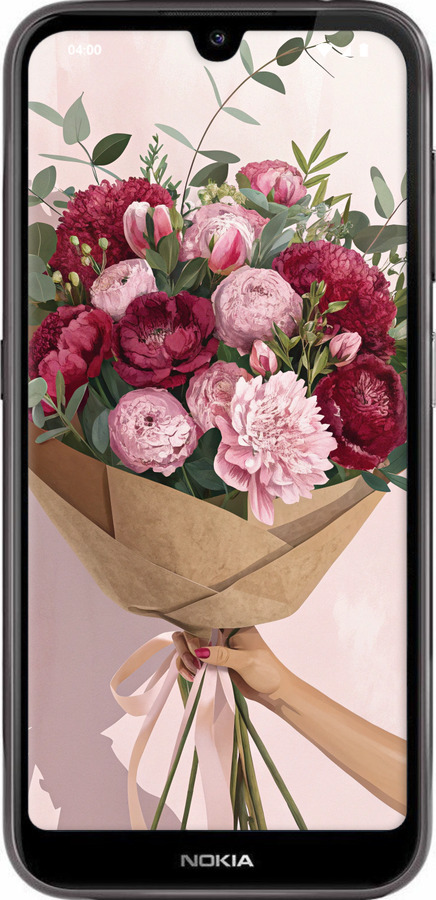 Силіконовий чехол Півонії 1 для Nokia 4.2 - 6705u-1680 изображение 