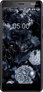 Силиконовый чехол Абстрактный цветочный рисунок в синих тонах для Nokia 5.1 - 6539u-1529 изображение 