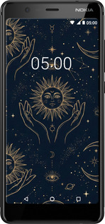 Силіконовий чехол Celestial Harmony: Sun & Moon Gold Mystic Pattern для Nokia 5.1 - 6778u-1529 изображение 