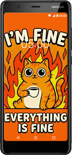 Силиконовый чехол Funny Cat для Nokia 5.1 - 6786u-1529 изображение 