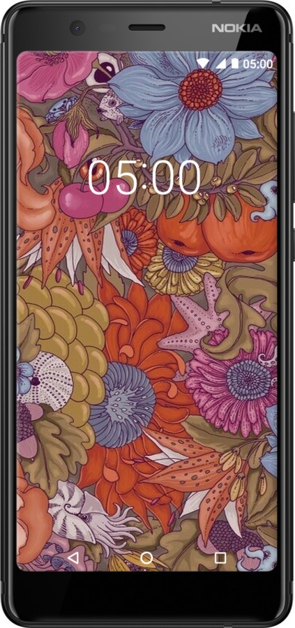 Силіконовий чехол Абстрактні  квіти для Nokia 5.1 - 6526u-1529 изображение 