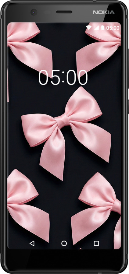 Силиконовый чехол Coquette Ribbons Dark Coquette для Nokia 5.1 - 6767u-1529 изображение 