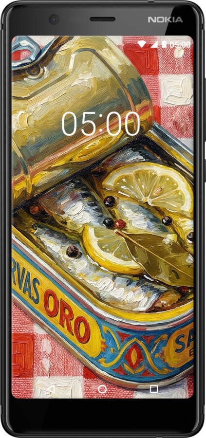 Силіконовий чехол Vintage Sardine Tin Phone для Nokia 5.1 - 6772u-1529 изображение 