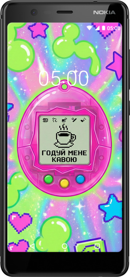 Силиконовый чехол Y2K Aesthetic Retro Pet: Годуй мене кавою для Nokia 5.1 - 6784u-1529 изображение 