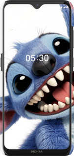 3D пластиковий матовий чехол Стіч для Nokia 5.3 - 6684m-2102 изображение 