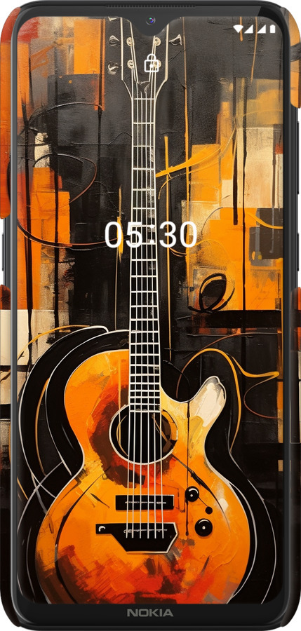 3D пластиковий матовий чехол Чохол для телефону Помаранчева гітара для Nokia 5.3 - 5934m-2102 изображение 