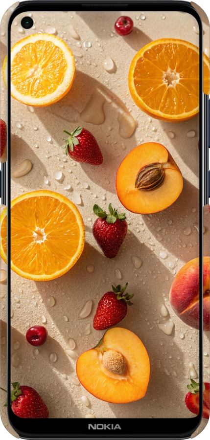 3D пластиковий матовий чехол Фрукти 3 для Nokia 5.4 - 6703m-2279 изображение 