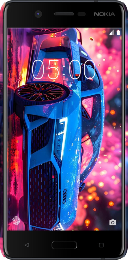 3D пластиковый матовый чехол Ауди для Nokia 5 - 6286m-804 изображение 