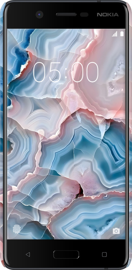 3D пластиковый матовый чехол Мрамор для Nokia 5 - 6306m-804 изображение 