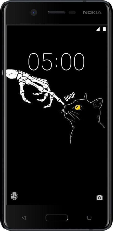 3D пластиковий матовий чехол Кішка для Nokia 5 - 6505m-804 изображение 