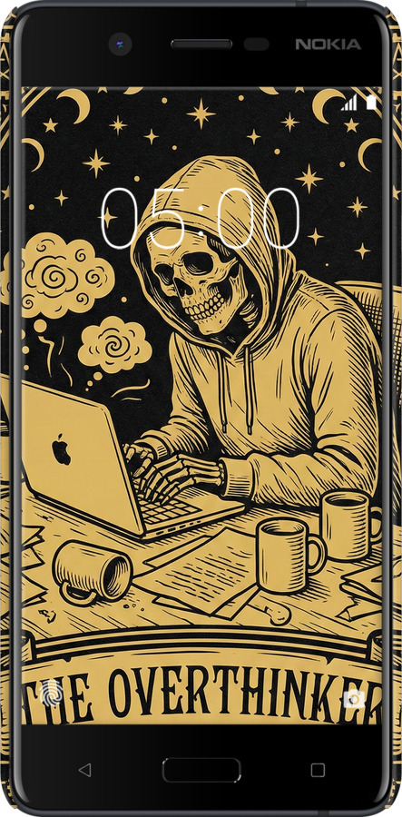 3D пластиковый матовый чехол The Overthinker для Nokia 5 - 6774m-804 изображение 