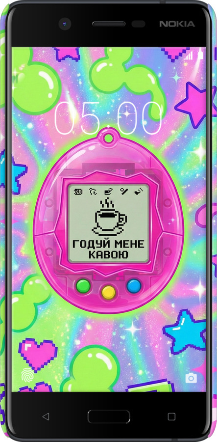 3D пластиковый матовый чехол Y2K Aesthetic Retro Pet: Годуй мене кавою для Nokia 5 - 6784m-804 изображение 