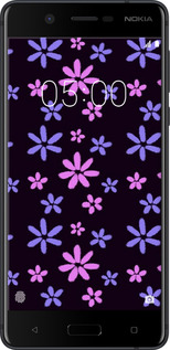 Силиконовый чехол с  цветами для Nokia 5 - 6258u-804 изображение 