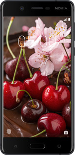 Силиконовый чехол Вишня в шоколаде для Nokia 5 - 6698u-804 изображение 