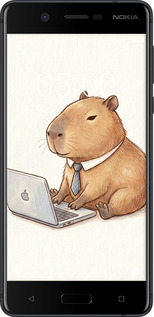 Силиконовый чехол Funny Capybara CEO Working для Nokia 5 - 6777u-804 изображение 