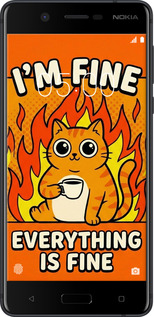 Силиконовый чехол Funny Cat для Nokia 5 - 6786u-804 изображение 