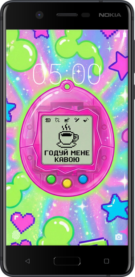 Силиконовый чехол Y2K Aesthetic Retro Pet: Годуй мене кавою для Nokia 5 - 6784u-804 изображение 