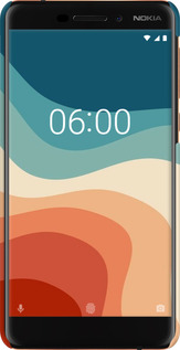 3D пластиковый матовый чехол В стиле ретро с волнами для Nokia 6.1 - 6531m-1628 изображение 