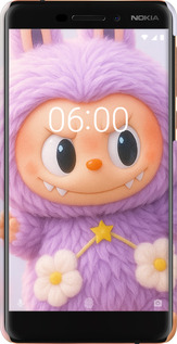 3D пластиковий матовий чехол Лабубу для Nokia 6 2018 - 6708m-1386 изображение 