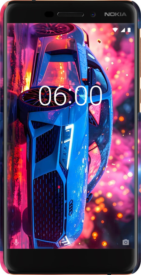 3D пластиковый матовый чехол Ауди для Nokia 6 2018 - 6286m-1386 изображение 