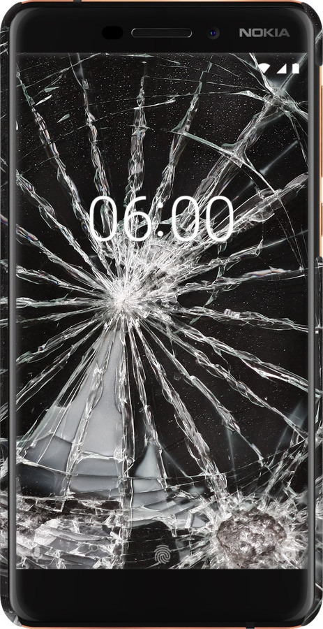 3D пластиковый матовый чехол Glass для Nokia 6.1 - 6608m-1628 изображение 