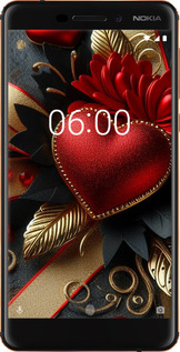 Силиконовый чехол Сердечки v2 для Nokia 6.1 - 5832u-1628 изображение 