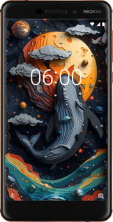 Силиконовый чехол Кит в космосе для Nokia 6.1 - 6328u-1628 изображение 