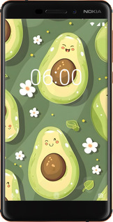 Силиконовый чехол Авокадо для Nokia 6 2018 - 6380u-1386 изображение 