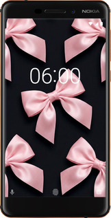 Силіконовий чехол Coquette Ribbons Dark Coquette для Nokia 6.1 - 6767u-1628 изображение 