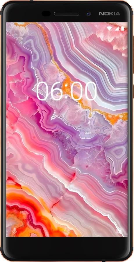 Силіконовий чехол Мрамор 2 для Nokia 6 2018 - 6307u-1386 изображение 