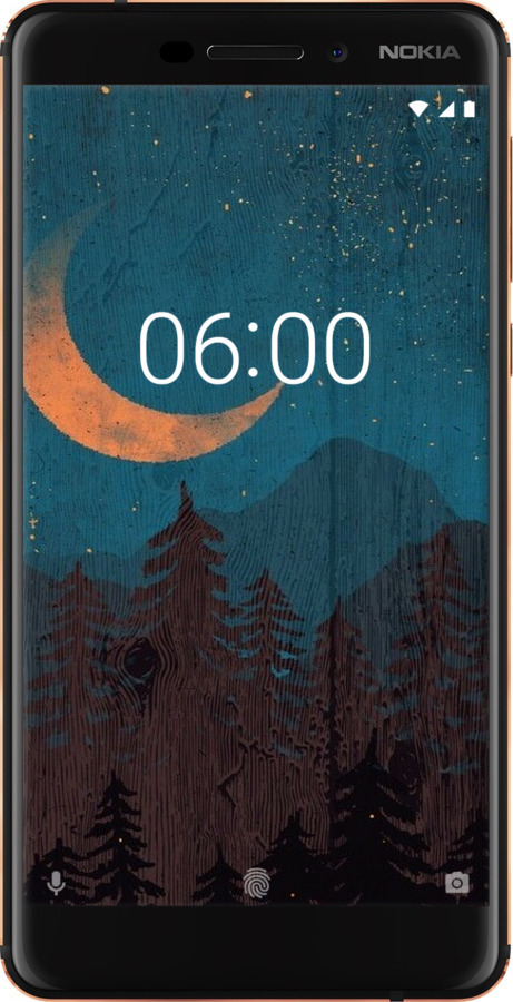 Силиконовый чехол Звездный лес для Nokia 6 2018 - 6480u-1386 изображение 