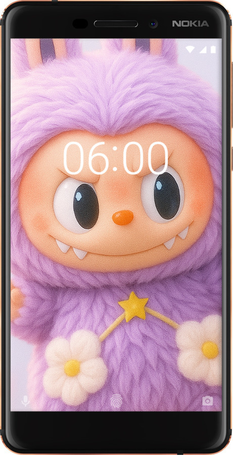 Силиконовый чехол Лабубу для Nokia 6.1 - 6708u-1628 изображение 