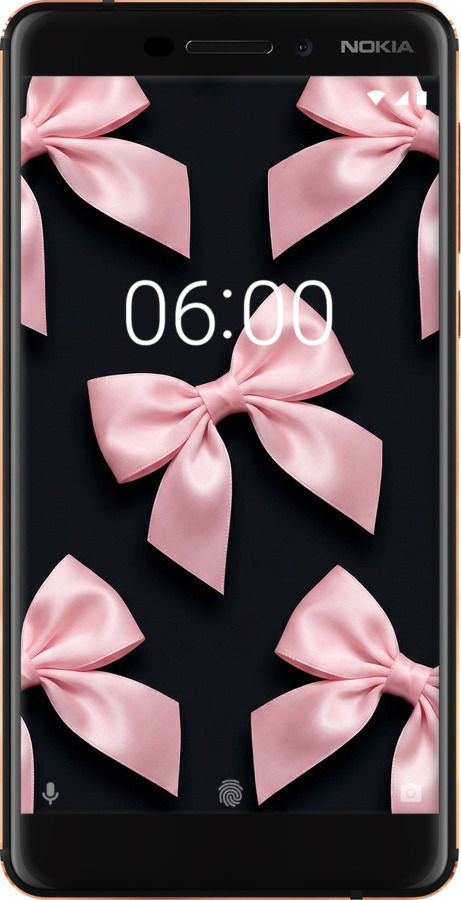 Силіконовий чехол Coquette Ribbons Dark Coquette для Nokia 6.1 - 6767u-1628 изображение 