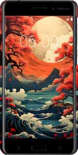 3D пластиковий матовий чехол Природа Японії для Nokia 6 - 6327m-898 изображение 