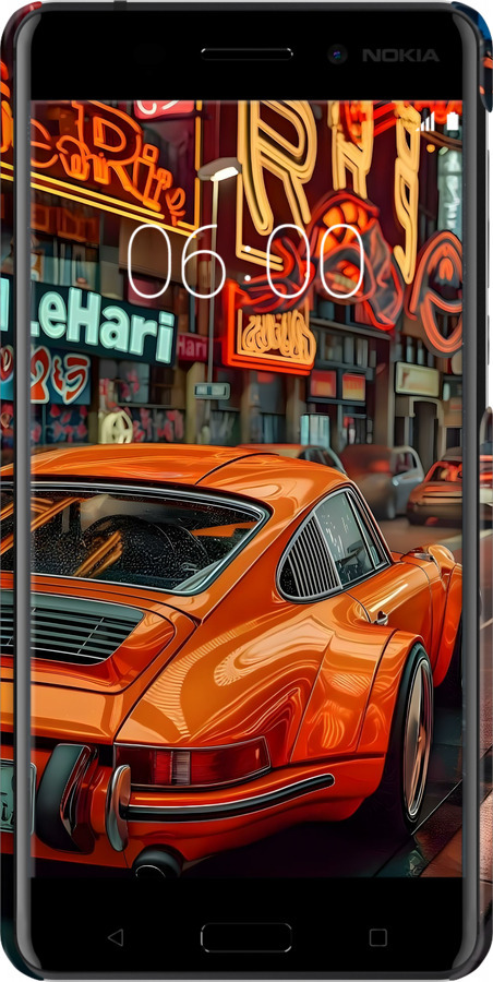 3D пластиковый матовый чехол Порше для Nokia 6 - 6334m-898 изображение 