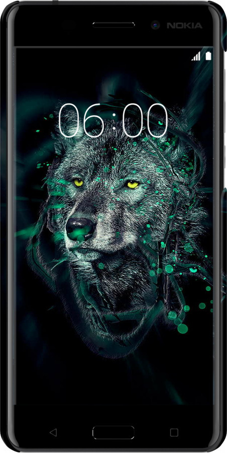 3D пластиковый матовый чехол Wolf для Nokia 6 - 6610m-898 изображение 