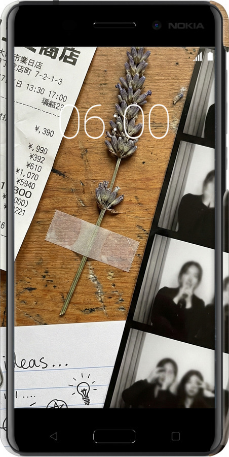 3D пластиковый матовый чехол Aesthetic Scrapbook Collage для Nokia 6 - 6773m-898 изображение 