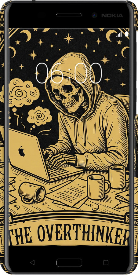 3D пластиковый матовый чехол The Overthinker для Nokia 6 - 6774m-898 изображение 