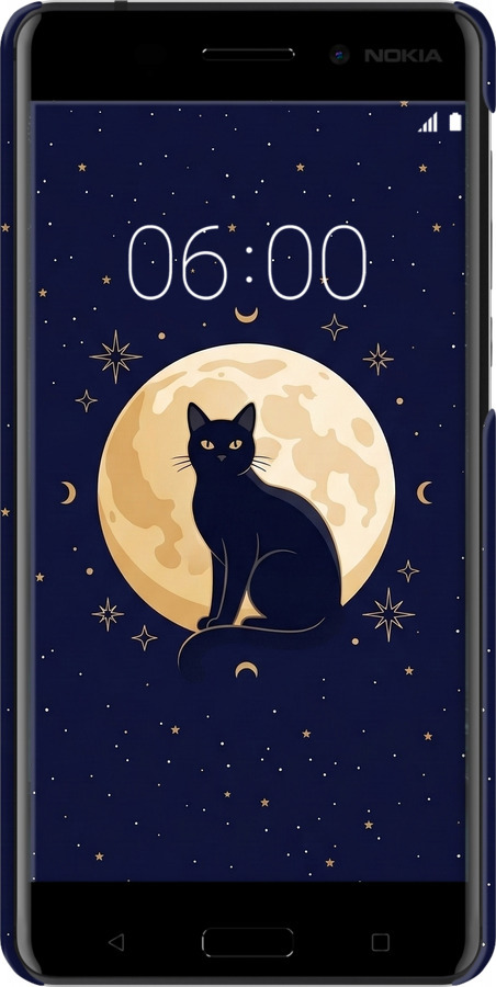 3D пластиковый матовый чехол Cute Cat Celestial/Witchy для Nokia 6 - 6787m-898 изображение 