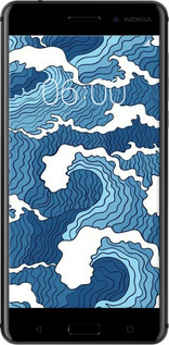 Силіконовий чехол Абстрактний малюнок морських хвиль для Nokia 6 - 6538u-898 изображение 