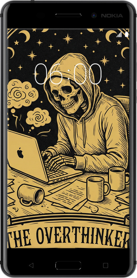 2D пластиковый чехол The Overthinker для Nokia 6 - 6774t-898 изображение 