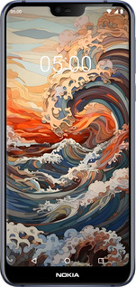 Силіконовий чехол Арт хвилі для Nokia 7.1 - 6324u-1593 изображение 