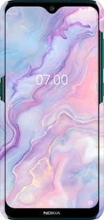 3D пластиковый матовый чехол Нежный мрамор для Nokia 7.2 - 6310m-1792 изображение 