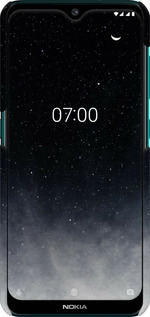3D пластиковий матовий чехол Голубые облака, Голубая луна для Nokia 7.2 - 6396m-1792 изображение 