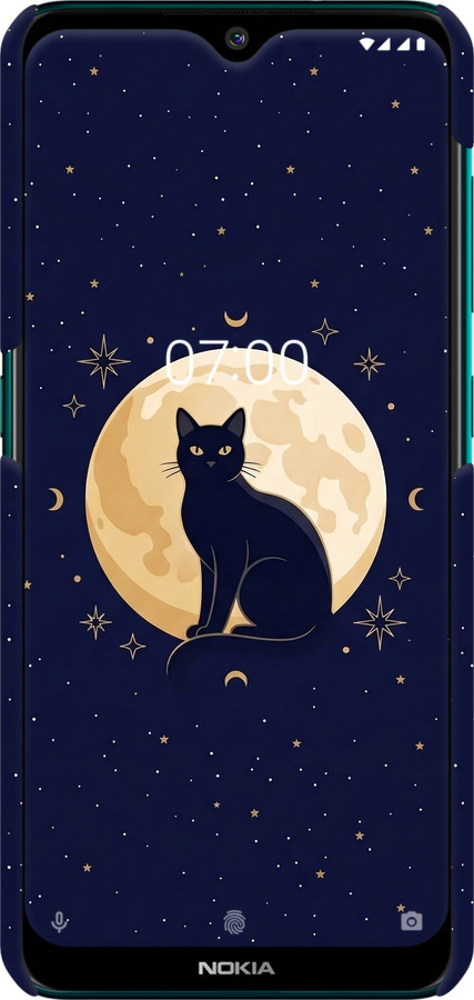 3D пластиковый матовый чехол Cute Cat Celestial/Witchy для Nokia 6.2 - 6787m-2018 изображение 