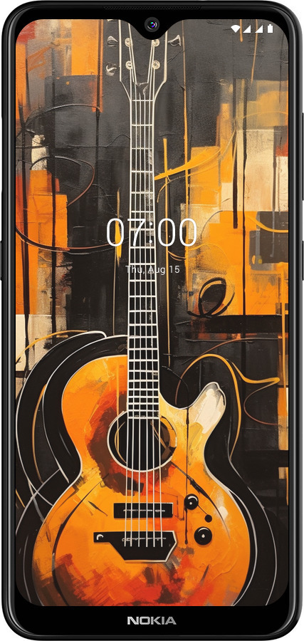 2D пластиковый чехол Чехол для телефона Оранжевая Гитара для Nokia 6.2 - 5934t-2018 изображение 