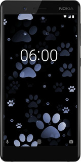 Силиконовый чехол С синими отпечатками лап для Nokia 7 - 6441u-1367 изображение 